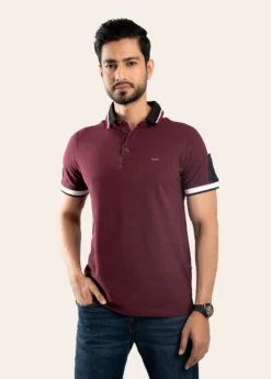 Royale Contrast Cotton Polo-Bravon