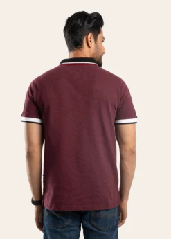 Alternative view of Royale Contrast Cotton Polo-Bravon