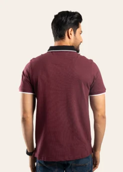Alternative view of Royale Contrast Cotton Polo – Veylor