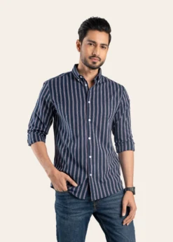 Premium Casual Stripe Shirt – S 002