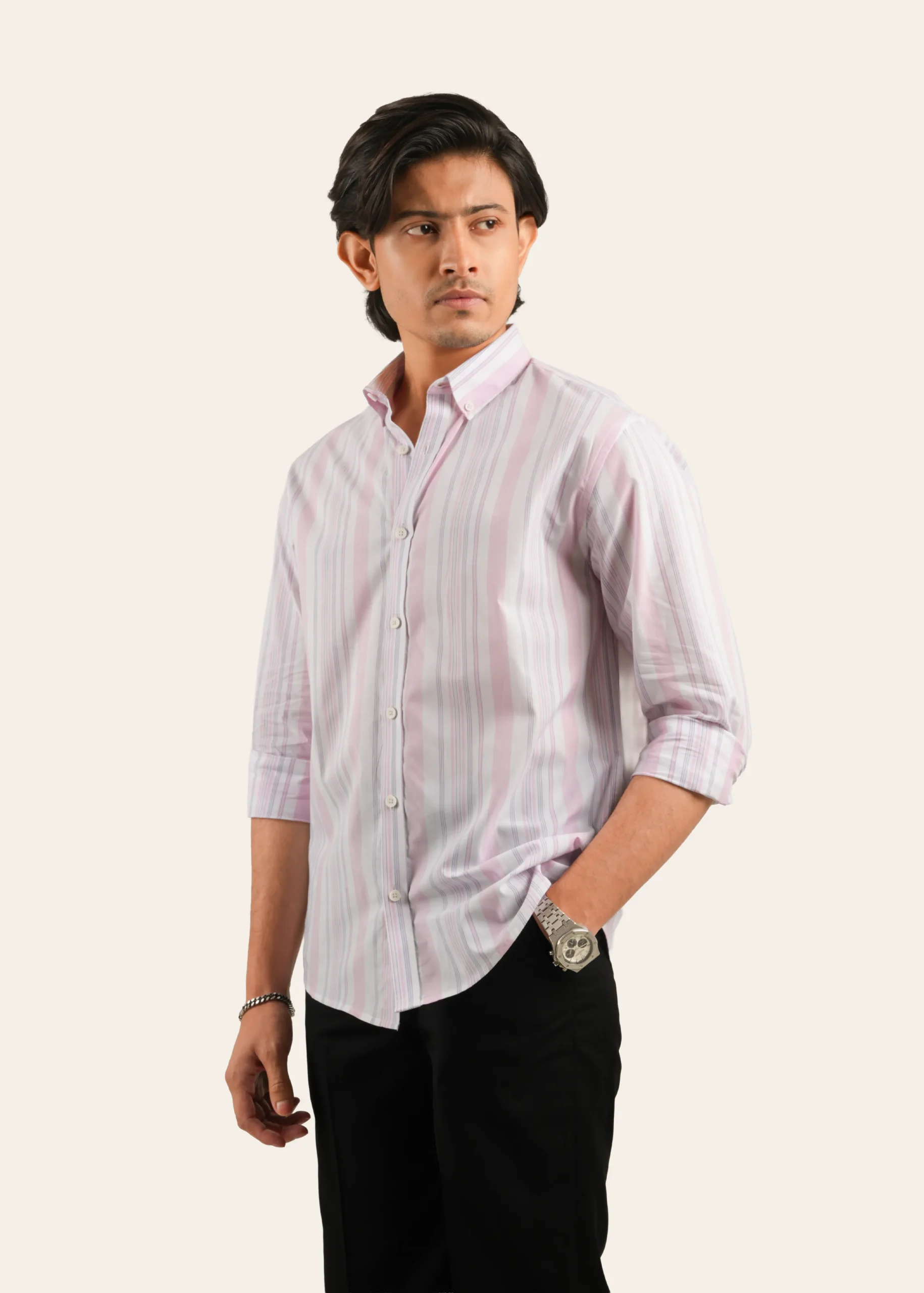 Premium Casual Stripe Shirt – S 017