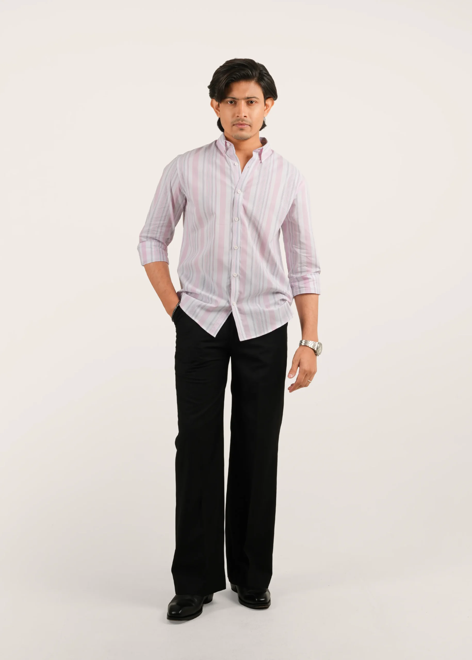 Premium Casual Stripe Shirt – S 017 - Image 3