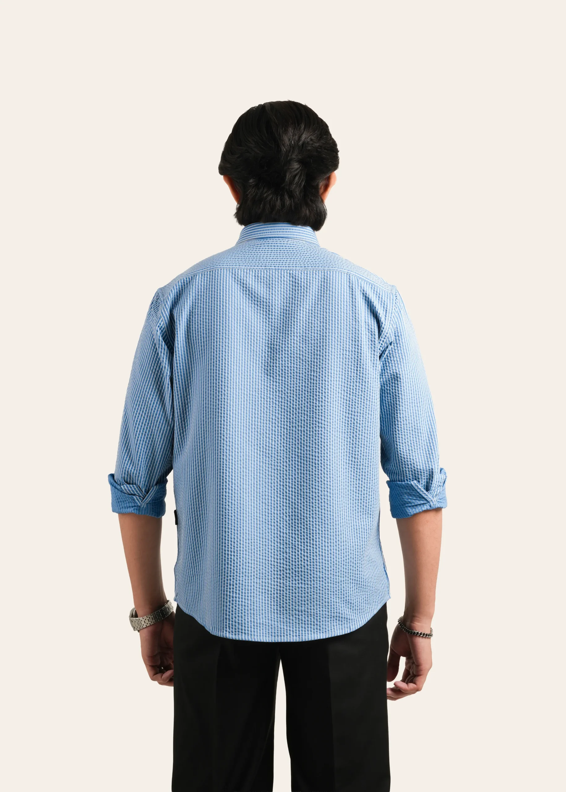 Premium Casual Stripe Shirt – S 018 - Image 3