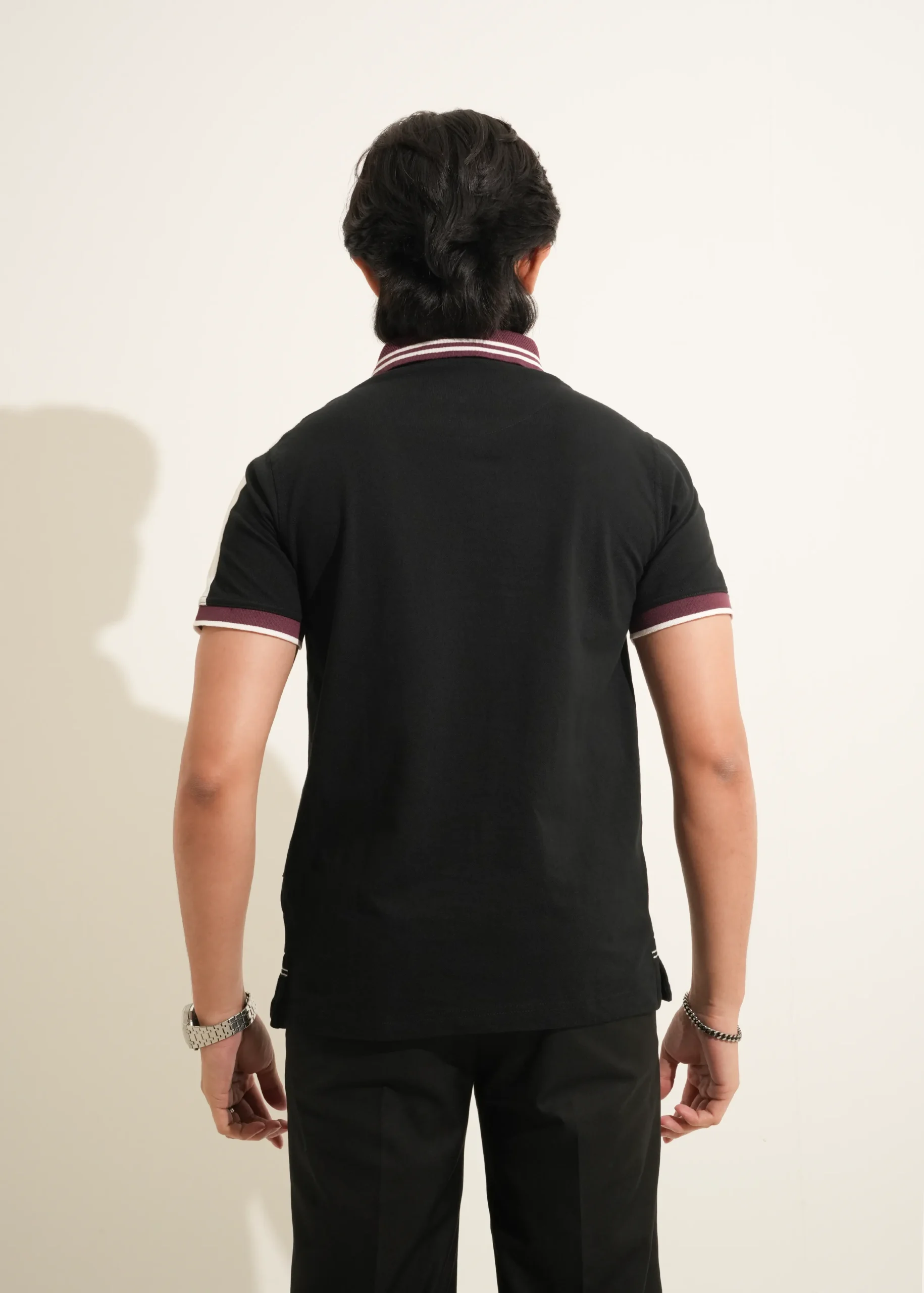 Royale Contrast Cotton Polo – Zyrex - Image 3