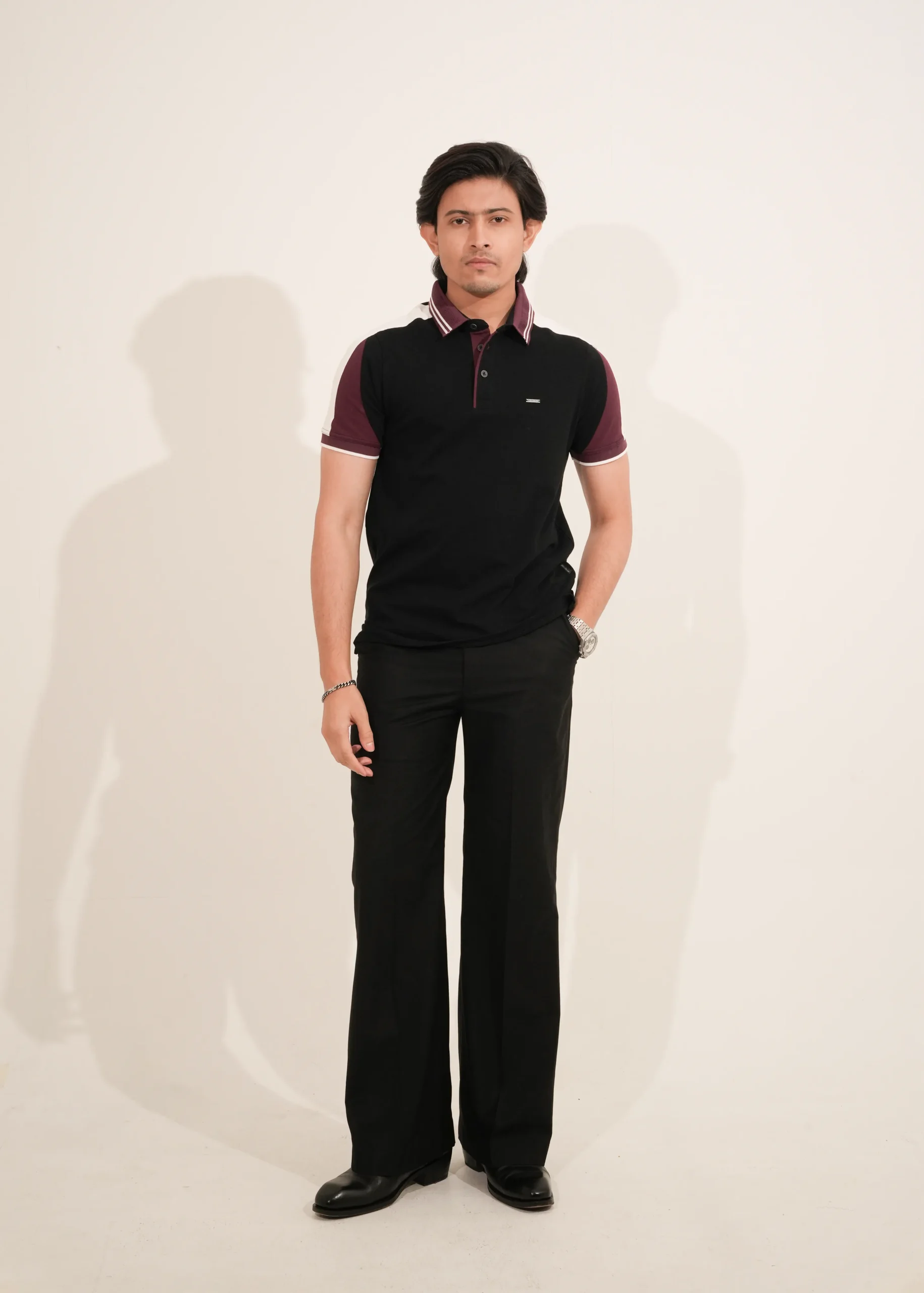 Royale Contrast Cotton Polo – Zyrex - Image 2