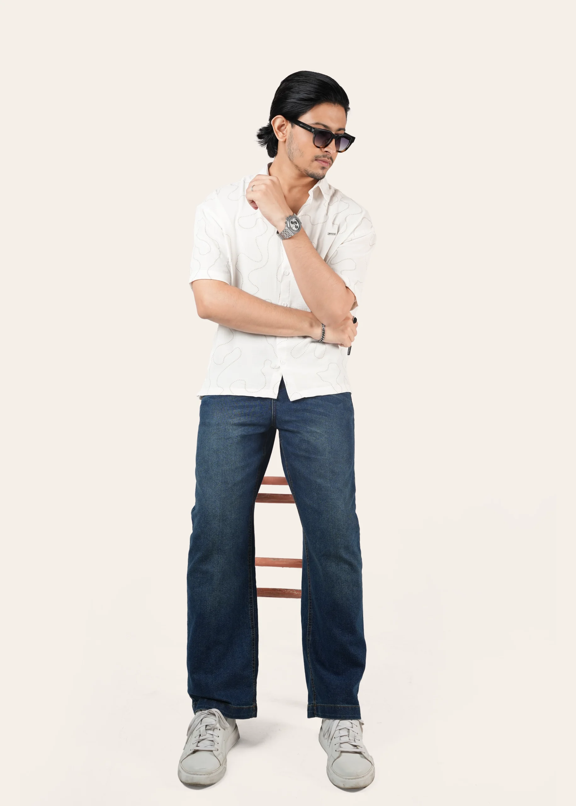 Ivory Drift Premium Casual Shirt - Image 4
